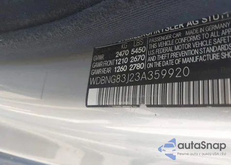 2003 Mercedes-Benz S 430 из США, поврежденный, VIN WDBNG83J23A359920